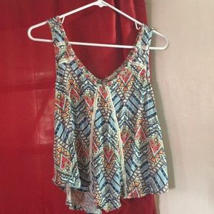 Colorful Patterned Crop Top